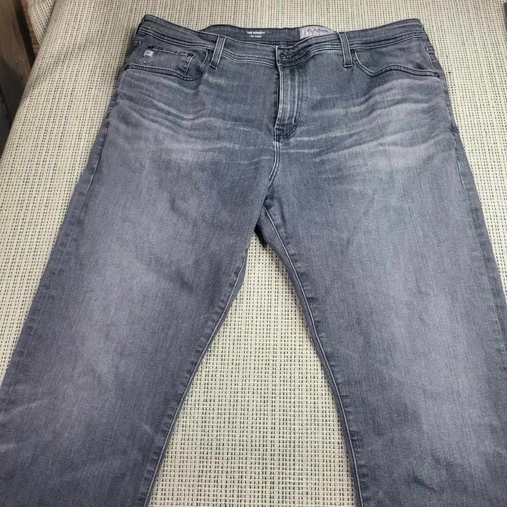 AG Adriano Goldschmied Jeans Mens 40R Grey The Everett Slim Straight AG-ed Denim